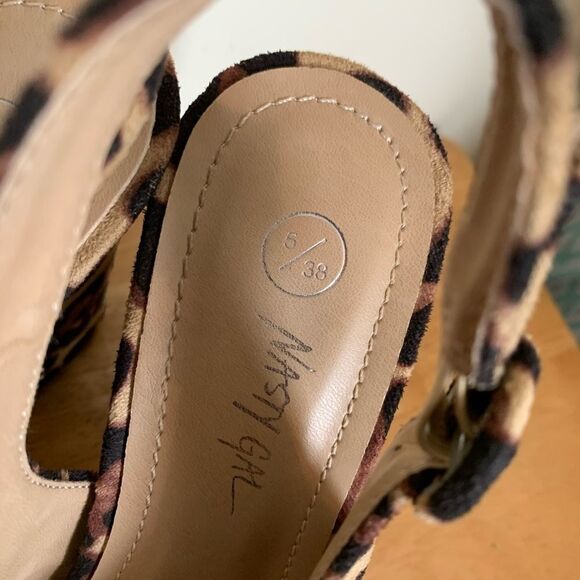 Nasty Gal Leopard Print Heels - Size 5 - Picture 7 of 12